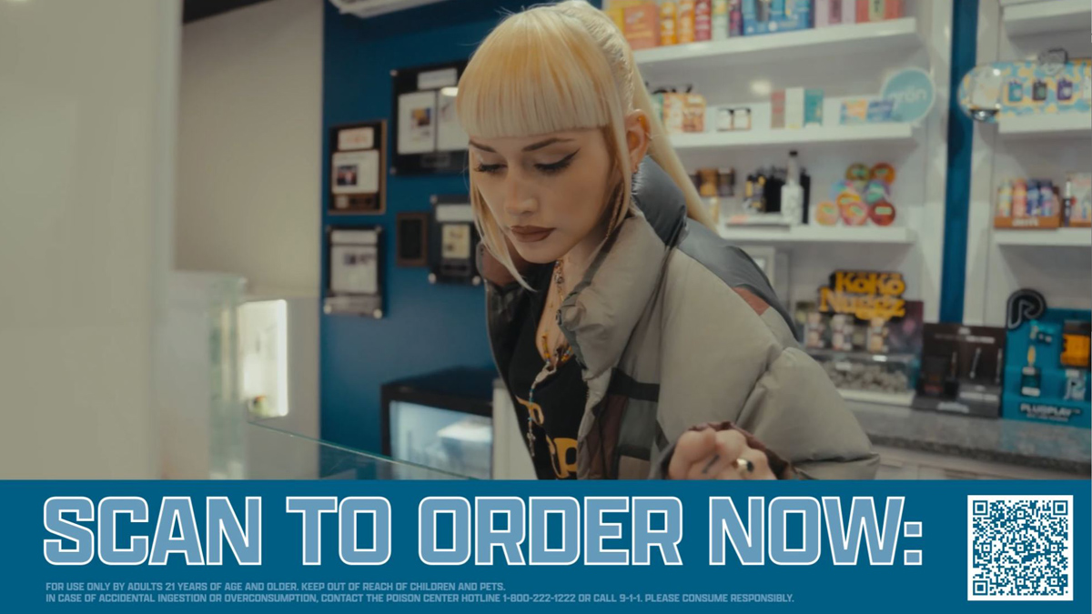 A woman shopping for cannabis products