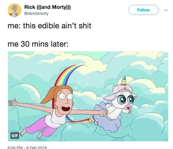 ricky and morty edibles meme